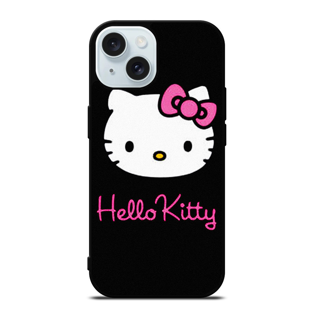 HELLO KITTY BLACK iPhone 15 Case Cover